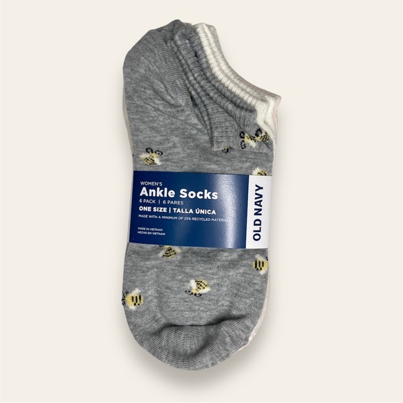 NWT Old Navy Novelty Ankle Socks 6-Pack — Spring Bug-Themed - Picture 1 of 5